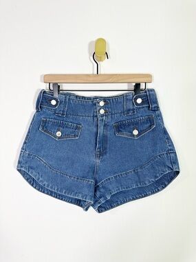 Elan High Rise Blue Denim Jean Shorts